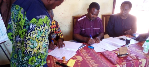 Ceremonie signature de l'accord de partenariat CABTAL-ACADELAN